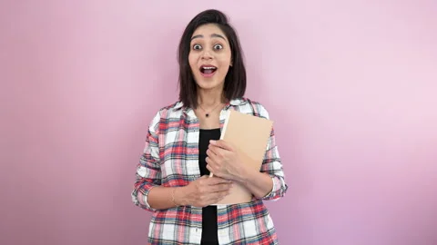 Surprised woman Stock Footage 310532585