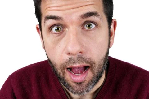 Surprised young man Stock Photos