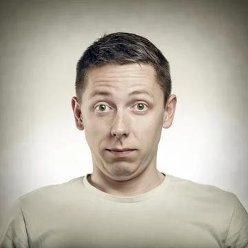 Surprised Young Man. Stock Photos