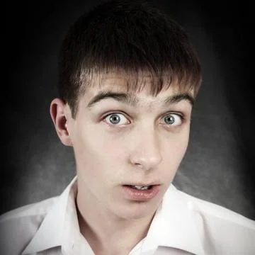 Surprised Young Man Foto stock