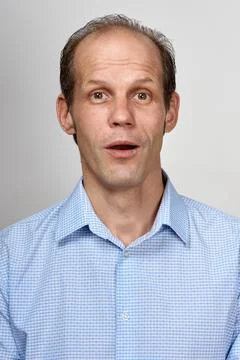 Surprised young man Foto stock
