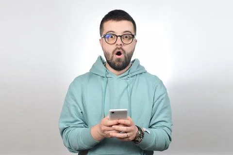 Surprised young man Stock Photos