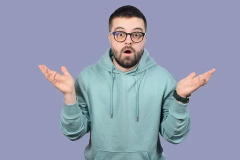 Surprised young man Stock Photos