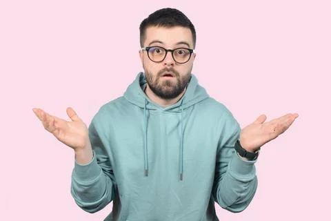 Surprised young man Stock Photos