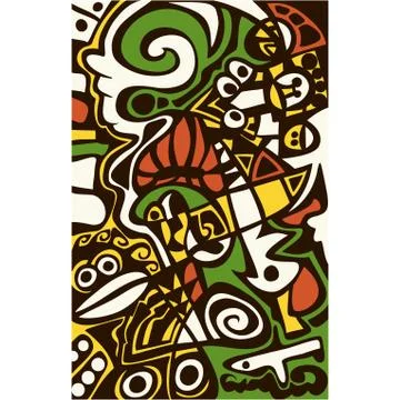 Surreal abstract design, mosaic texture. Stock Illustration