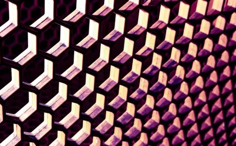 Surreal abstract honeycomb pattern with heavy shadows Stock Photos