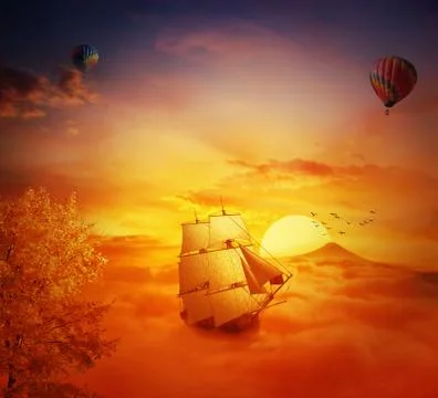 Surreal adventure Ilustração Stock