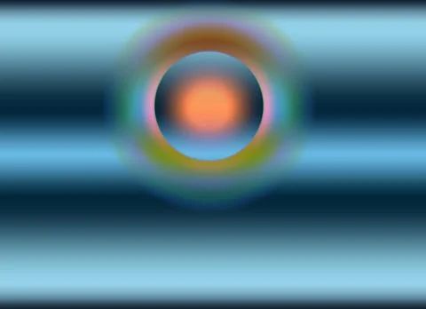 Surreal alien sky with planet orange blue Stock Illustration