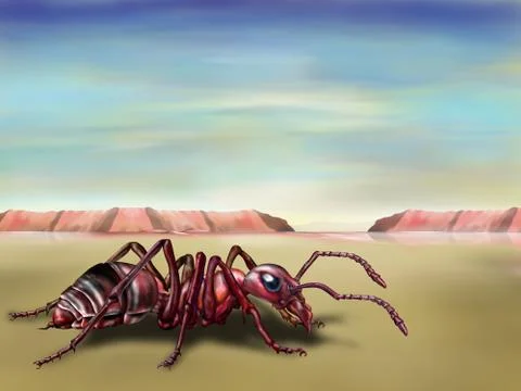 Surreal ant Stock Illustration