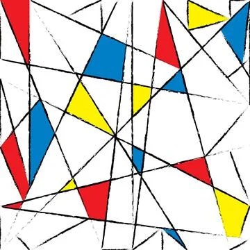 Surreal art seamless pattern. Abstract background. Joan Miro style Stock Illustration