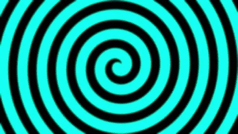 Surreal black and white psychedelic spiral animation Stock Footage 180184115