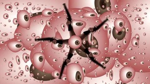 Surreal Blunderbust Wobbling Loop Video stock 79814453