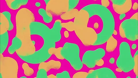Surreal cartoon abstract pattern seamless background loop Stock Footage 315246073