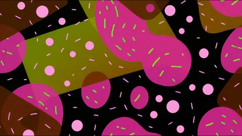 Surreal cartoon spotted pattern abstract liquid seamless loop Stock Footage 315253066