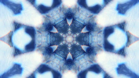 Surreal christmas transparent kaleidoscopic pattern with abstract snowflake. Vídeo Stock 58032902