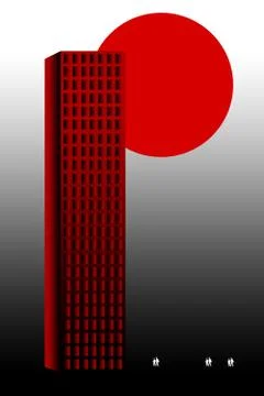 Surreal city Stock-Illustration