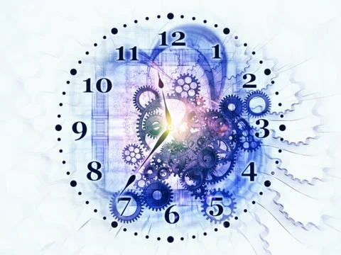 Surreal clock concept Illustrazione stock
