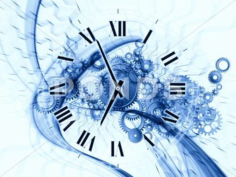 Surreal clock concept Stock Illustration
