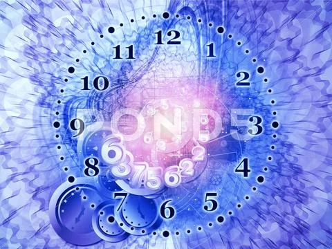 Surreal clock concept Stock Illustration