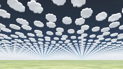 Surreal clouds Stock Illustration