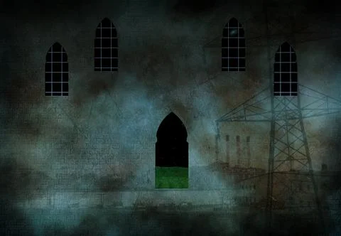 Surreal Composition. 3D Rendering Stock Illustration