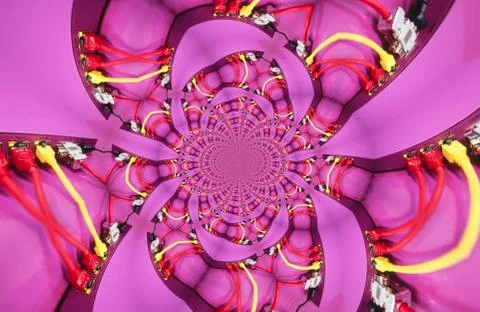 Surreal computer network Stock Illustration