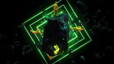 Surreal Dancers VJ Loop Stock Footage 272956544