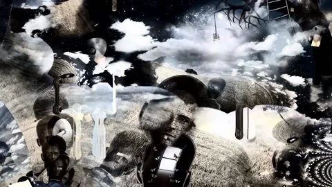 Surreal dream landscape Stock Footage 143980878