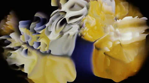 Surreal exotic multicolored flowing liquid VJ loop Stock Footage 64935012