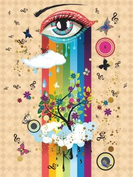 Surreal Eye Illustrazione stock
