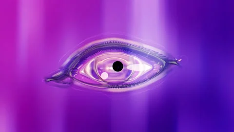 Surreal eye on light gradient  Stock Footage 149706644