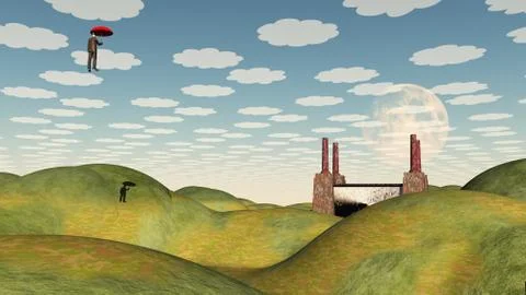 Surreal Factory Stock Illustration