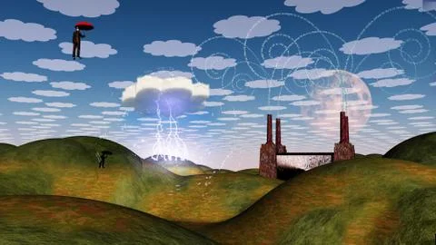 Surreal Factory Stock Illustration