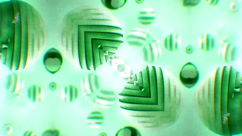 Surreal Floating Pattern Stock Footage 263129545