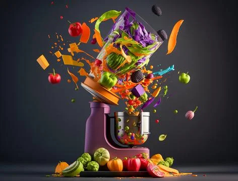 A Surreal Food Processor Stock Illustration