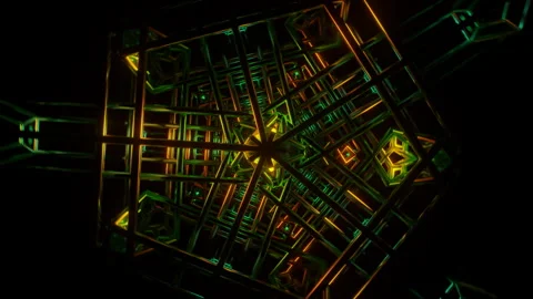 Surreal futuristic visual pattern with hypnotic, trippy and flashing elements Stock Footage 240504578