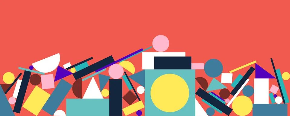 Surreal geometric background Stock Illustration