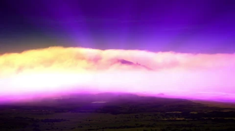Surreal Heavenly Rolling Clouds with Light Rays Vídeos de archivo 51704114