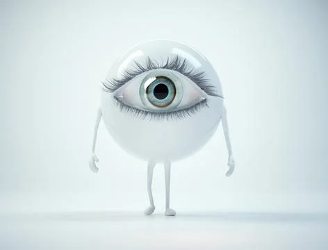 Surreal  image with an eye. Illustrazione stock
