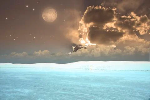 Surreal landscape Stock Illustration