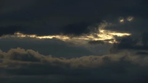 Surreal looking clouds with a glowing strip Video stock 98041405