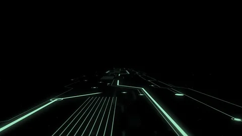 Surreal motion on electronic road in outer space. Stock Footage 114752028