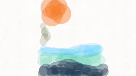 Surreal Nature Art Animation Stock Footage 334577152