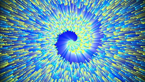 Surreal neon psychedelic spiral animation Stock Footage 183241908