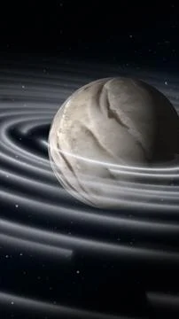 Surreal planet floating in space with smooth gravity waves, symbolizing cos.. Stock Illustration