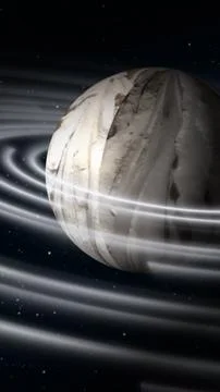 Surreal planet floating in space with smooth gravity waves, symbolizing cos.. Stock Illustration