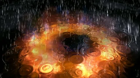 Surreal rain animation Stock Footage 22189139