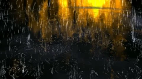 Surreal rain animation Stock Footage 22190209