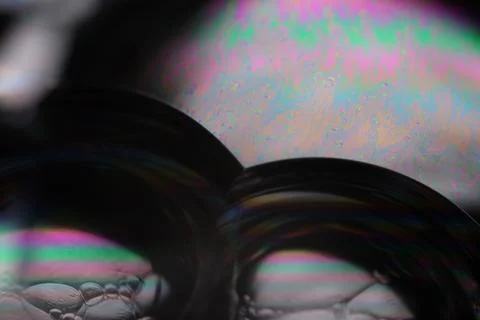 Surreal silver forms on black background, liquid perfect forms 스톡 사진