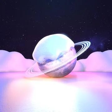 Surreal snow planet Stock-Illustration